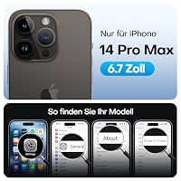 TAURI für iPhone 14 Pro Max Sichtschutz 6,7 Zoll - 2 Stück – Ansicht 2
