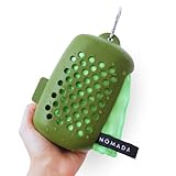 NÓMADA Toalla Microfibra 130x50 Gimnasio Viaje Baño Senderismo Camino de Santiago Compacta Ligera Absorbente Secado Rapido con Funda Antibacteriana para Mochila
