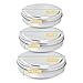 KSJONE Stainless Steel Chocolate Flat Slim and Sleek Canisters/Puri Dabba/Storage Containers Set of 3 Pcs Big Set (23 Oz, 30 Oz, 40 Oz)