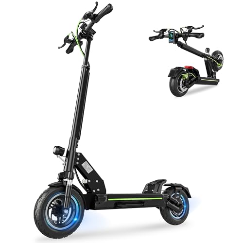 Trottinette Electrique Adulte 500W(pic 800W) Tout-Terrain Autonomie 75-80km Batterie 48V 18.2AH Amortisseurs Avant et Arrière 10