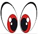 SkinoEu® 2 Stück Vinyl Lustiger Aufkleber Autoaufkleber Funny Stickers Augen Rot Auto Moto Motorrad Fahrrad Skate Helm Fenster Spiegel Tür Tuning B 75