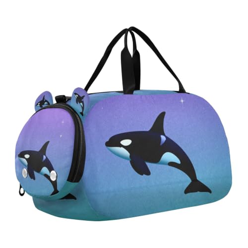 Bolsa de lona para niños con zapatero para viajes de fin de semana y natación
