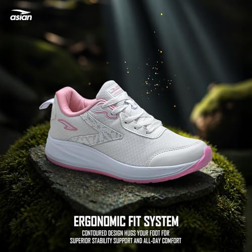 Image of ASIAN Mercury-21 Women's Running Shoes | Lightweight Shoes with EVA Sole, Breathable Knit Comfort, Stylish Casual Running, Walking & Sports Shoes for Girls