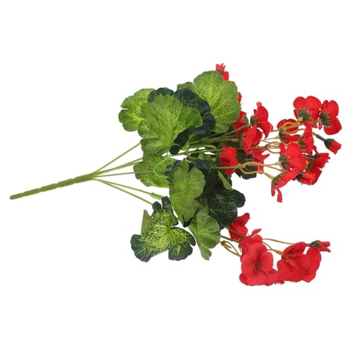 Alipis 模擬ベゴニアの花束 装飾 人工物 結婚した ダリア 結婚式 花柄 薔薇 ために アジサイ ホームオフィス 屋内 フクシア ゼラニウム ピンク 花飾り 赤 プラスチック