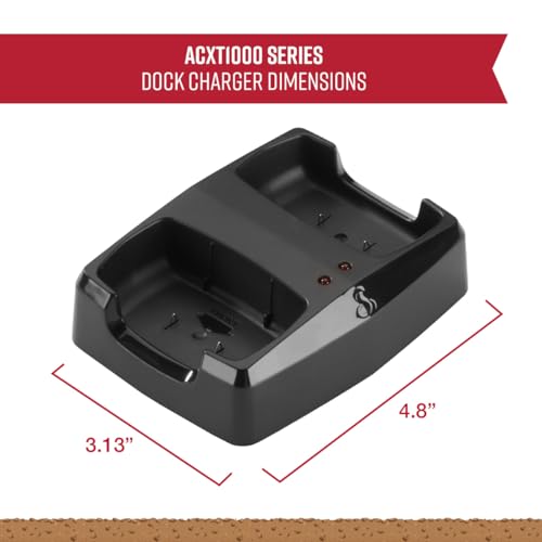 Image of Cobra ACXT 1000 Dock Charging Station for 2 Walkie Talkies with UBS Charging Cable - Dual Desktop Portable Charger, Compatible with AXCT1035R Rugged Outdoor Models