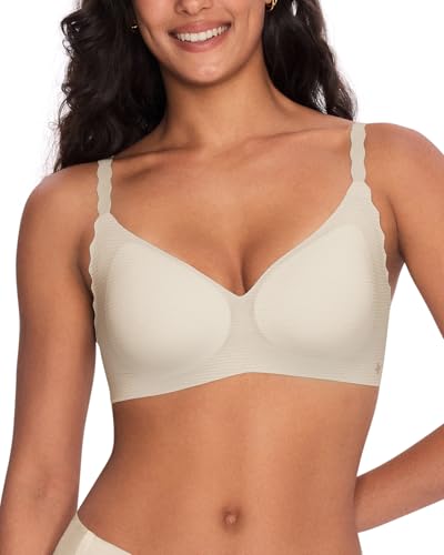 Cooling Fabric Bra Women Seamless Wireless Bra Smooth Comfort Coverage V Neck Bralette Summer 34A-38C