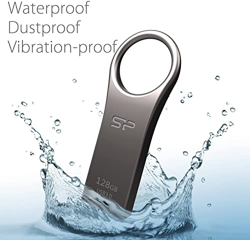 Image of SP Silicon Power Silicon Power 64GB USB 3.0 Flash Drive with Keychain Hole Key Ring Design, Waterproof Dustproof Metal Casing Thumb Drive Pen Drive Memory Stick - Jewel J80 Series