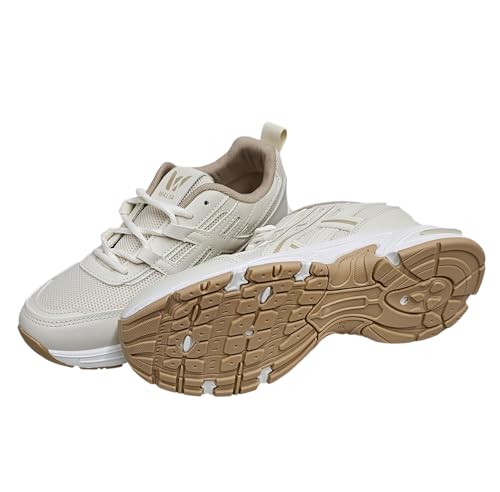 Athletic Running Shoes, Mesh Upper, White Sole, Cushioned Training Sneakers2