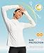 Soothfeel Women's UPF 50+ Sun Protection Hoodie Jacket Lightweight Long Sleeve Sun Shirt for Women with Pocket Hiking Outdoor White 3XL