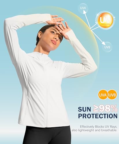 soothfeel women39s upf 50 sun protection hoodie jacket lightweight long sleeve sun shirt for women with pocket hiking outdoor