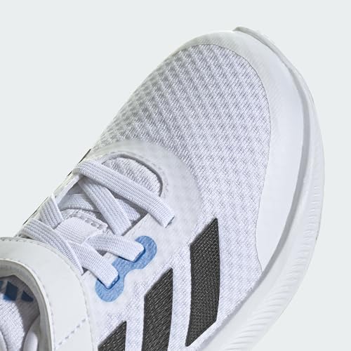 adidas Unisex Kids RunFalcon 3.0 Elastic Lace Top Strap Shoes, Cloud White/Core Black/Bright Royal, 11 UK Child - Image 3