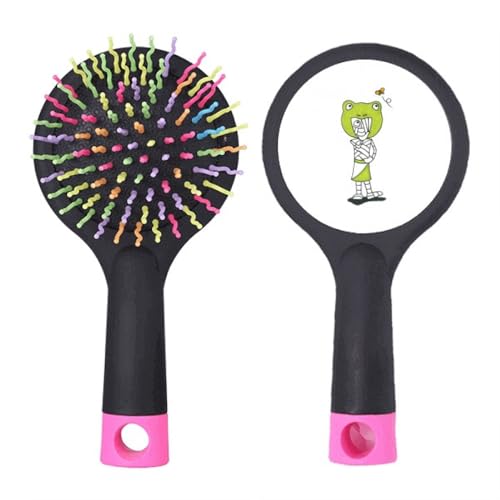 Brosse démêlante grenouille égyptienne anti-casse avec base coussin massant