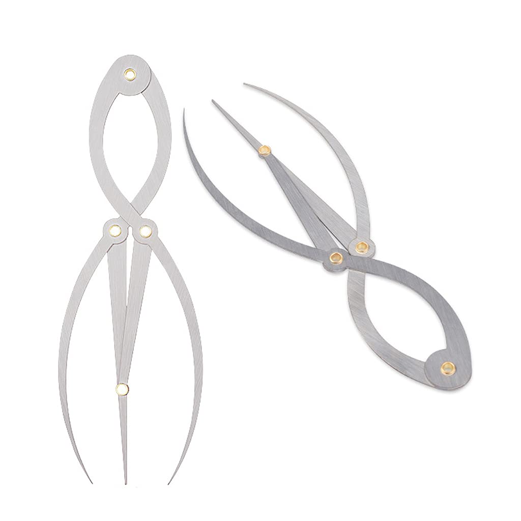 Golden Mean Calipers Golden Ratio Calipers - Righello per sopracciglia in acciaio inox, strumento di misurazione dorato per il trucco