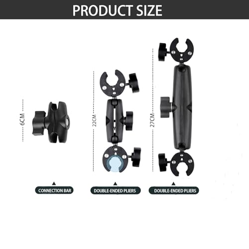 Rotation à 360 degrés et double pince support caméra de sport - 5