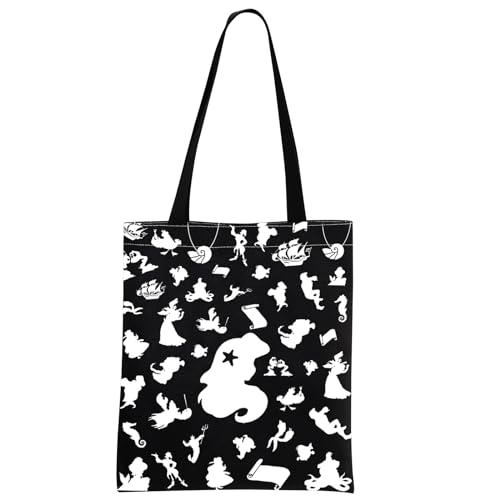 M Princess A-riel Inspired Gift M A-riel Fans Gift M A-riel Makeup Zipper Pouch for Women (TLM Black Tote)