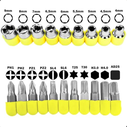 Jogo Chave Tipo T Bits Soquete Chave Canhão Adaptador 21 Pçs vermelha