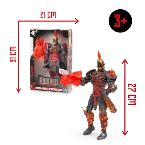 Figura Gormiti Fireon de 27 cm con Guante de Lava y Armadura Famosa GRV06300 2