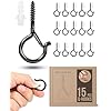 Brightech Bundle: Solar Powered Outdoor String Lights 27 Ft - 1W, Soft White + String Light Screw Hooks