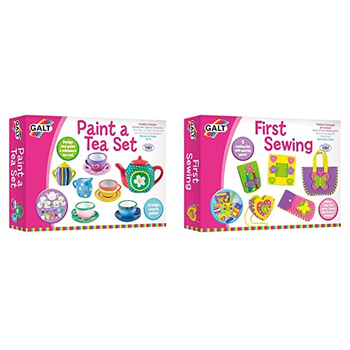 Image of Galt Toys, Paint a Tea Set, ' Craft Kits, Ages 5 Years Plus & Toys, First Sewing, ' Craft Kits, Ages 5 Years Plus