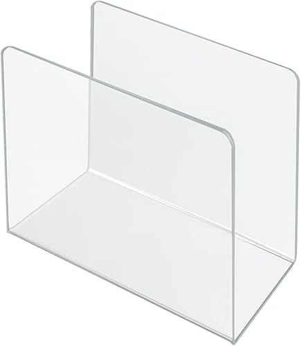 Miniatura 2 de Azar Displays 255080 - Organizador de escritorio pequeño para archivos, clasificador, paquete de 4, transparente