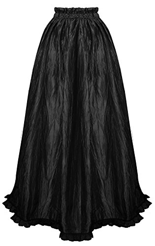 Elegant Women's Elegant Formal Party Pleated Metallic Shimmer Full Long Skirt
