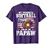 My Favorite Softball Player Calls Me Papaw American Flag T-Shirt