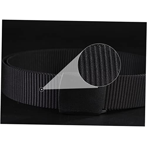 VALICLUD Canvas Web Belt for Men with Airport Friendly Non Metallic Automatic Plastic Buckle Lightweight Nylon Sports Casual Belt for Outdoor Heavy Duty and Daily Wear Breathable Black Tank3