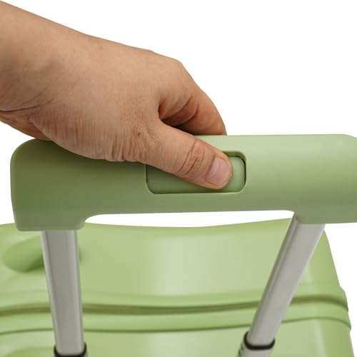 18" Kids Ride-On Suitcase,33.6QT Children's Luggage Case with Password Lock and Silent Universal Wheels (Olive Green) 5