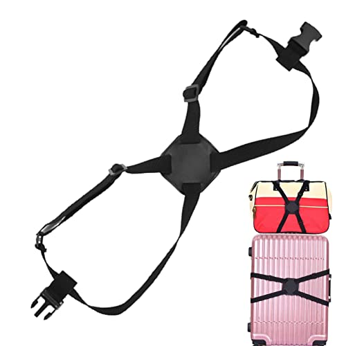 mala - Correia fixação elástica para adicionar uma bolsa,Faixa elástica fita segura para viagens neg