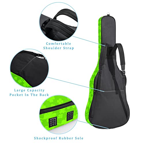 Hondank Housse imperméable pour guitare acoustique avec double bandoulière et poche Motif trèfle à quatre feuilles Vert… - Les Beatles, Paul McCartney, John Lennon, RIngo Starr, George Harrison Hondank Housse imperméable pour guitare acoustique avec double bandoulière et poche Motif trèfle à quatre feuilles Vert… – Image 4