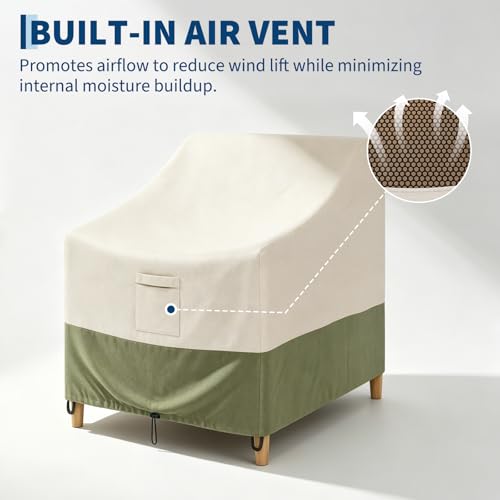 Garvee 32" W x 35" D x 36" H Waterproof Outdoor Chair Cover 2 Pack by Garvee - Used condition - Image 3