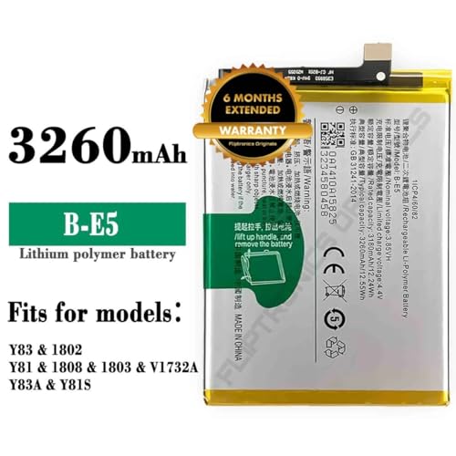 Image of B-E5 Battery for VIVO Y81 /Y83 / 1802 /1808 / V1732A / Y83A / Y81S Battery with 6 Month warrenty ****(P132)