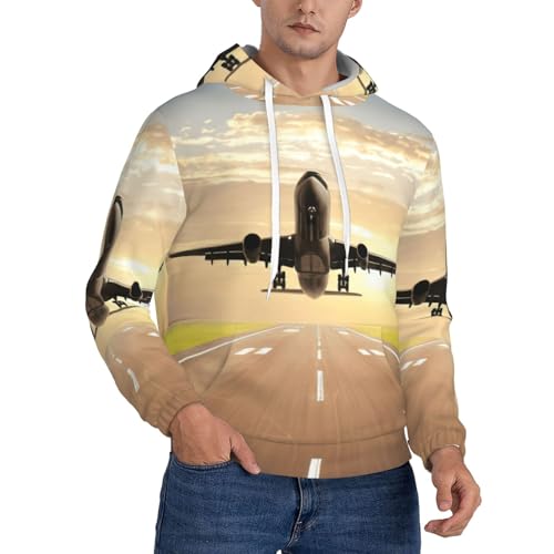 Sweat à capuche avion pour homme EdWal en polyester avec poche pull décontracté