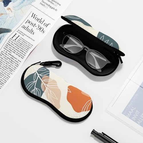 Image of Sunglasses Soft Case, Ultra Light Portable Neoprene Zipper Glasses Case for Men Women