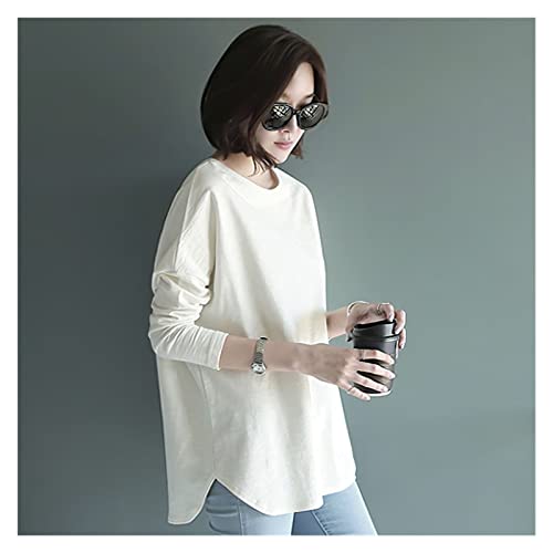 T-shirt blanc femmes WQHPLMD pour un look pull de mi-saison casual chic