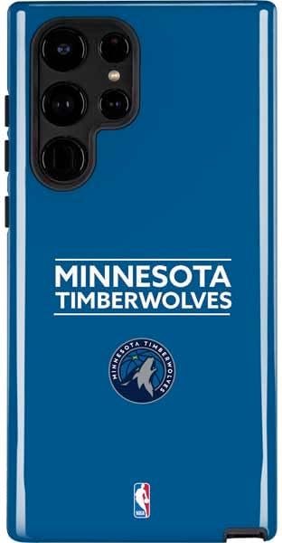 Skinit Impact Phone Case Compatible with Galaxy S24 Ultra - Officially Licensed NBA Minnesota Timberwolves Marble Design