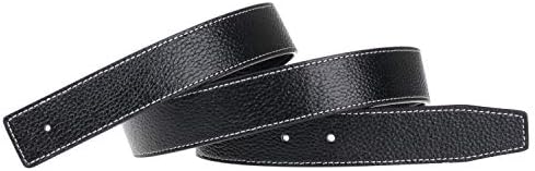 Reversible H Full Grain Leather Belt Strap Without Buckle Blank Replacement Strip For Women And Men 32mm Wide