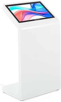 Displays2go 21.5" Interactive Touchscreen Kiosk with ADA Compliant Floor Stand, Android OS, PCAP Display, WiFi, Bluetooth, Ethernet, USB Connectivity DK215CLW
