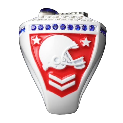 Image of 12 pcs Pack FFT02 6 Styles Football Championship Trophy Ring Champion and Finalist Awards Finger Size 9