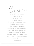 Love Is Patient Love Is Kind 1 Corinthians 13 Minimalist, 11x14 Unframed