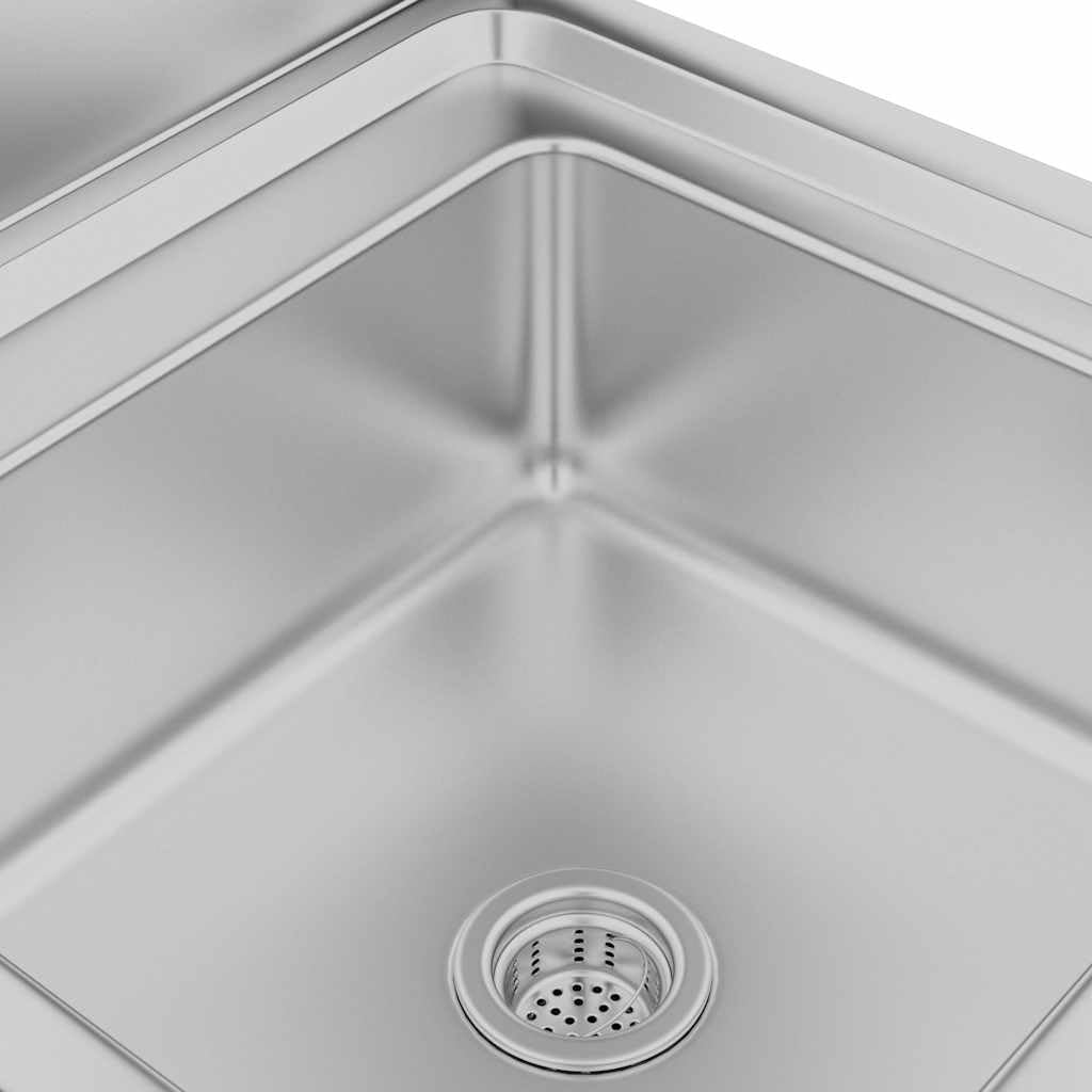 Mobile sottolavello in acciaio inox, 60 x 60 x 96 cm, per