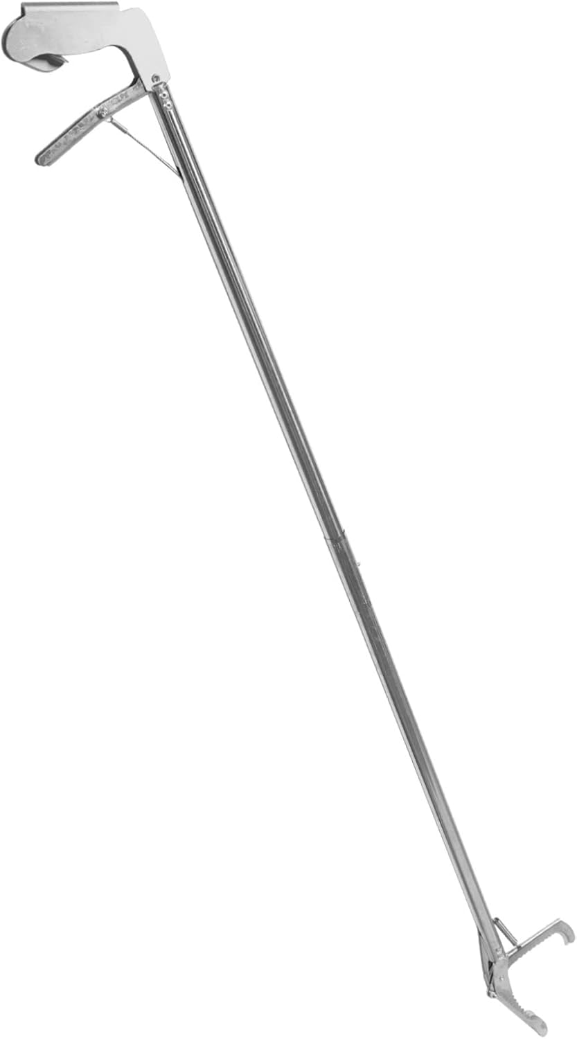 ORFOFE 1.2m Stainless Steel Snake Grabber Tool Collapsible Snake Tong Lock for Safe Handling Outdoor Reptile Catcher Design for Garden and Zoo Use