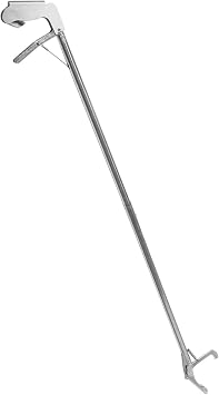 ORFOFE 1.2m Stainless Steel Snake Grabber Tool Collapsible Snake Tong Lock for Safe Handling Outdoor Reptile Catcher Design for Garden and Zoo Use