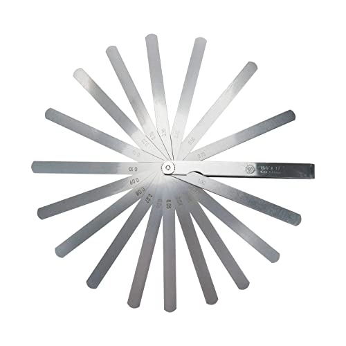 Rannb Feeler Gauge 17 Blades 0.02mm to 1mm Thickness Gap Measuring Tool 150mm/5.9