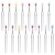 16 Stück 10cm Lidschatten Applikator, Lippenpinsel mit Kappe, Silikon Tool Nägel, Wiederverwendbarer Silikon Nagel Pinsel Transparent Leicht zu reinigen
