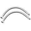 Navaris 2x Stahlflex Schlauch Armaturenanschluss – G3/8 Zoll x M10 x 30cm x 1 AG – Wasserhahn Armatur 3/8″ Anschlussschlauch – Verbindungsschlauch