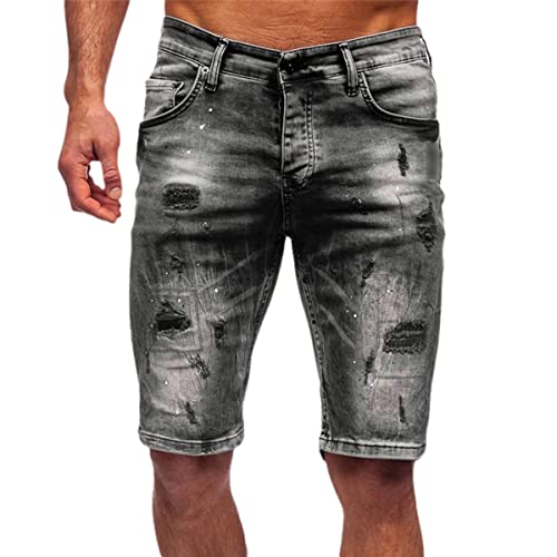 Short cargo en coton homme Kelsiop avec grande poche bermuda denim noir XXL