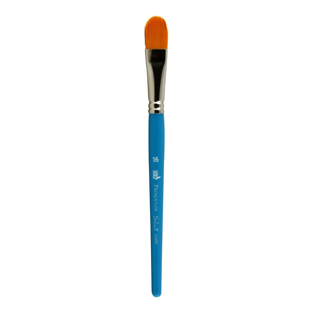 Princeton Select Artist, Mixed-Media Brushes for Acrylic, Oil, Watercolor Series 3750 Filbert Synthetic, Size 16