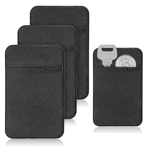 Molain 4 Pcs Flat Thin Wallet Key Holder, Credit Card Size Slim Key Organizer Sleeve with Big Compartment Minimalist Compact Key Holder for Men Women