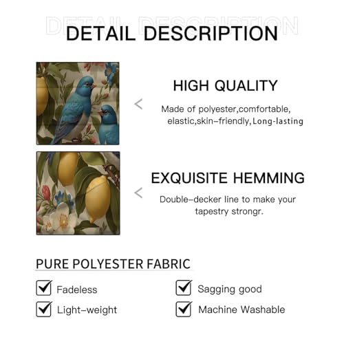Tapiz de pared de tela premium 200x150cm con estampado natural 3D para un hogar elegante 5